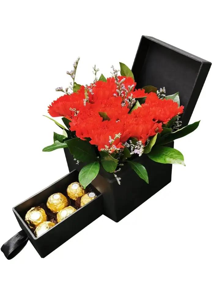 Sariwa Nature Box – Fresh Mixed Flowers with Premium Chocolates Delivery in Biñan